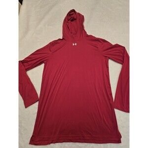 Under Armour Womens Size Large Pullover Hoodie Loose Dark Red Long Sleeve
